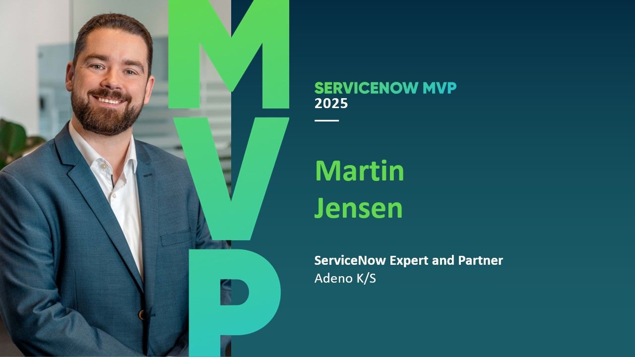 Portrait of Martin Jensen, ServiceNow MVP 2025 and ServiceNow Expert at Adeno K/S.