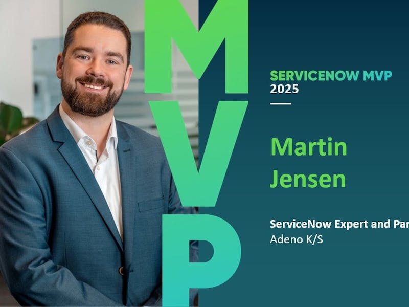 Portrait of Martin Jensen, ServiceNow MVP 2025 and ServiceNow Expert at Adeno K/S.