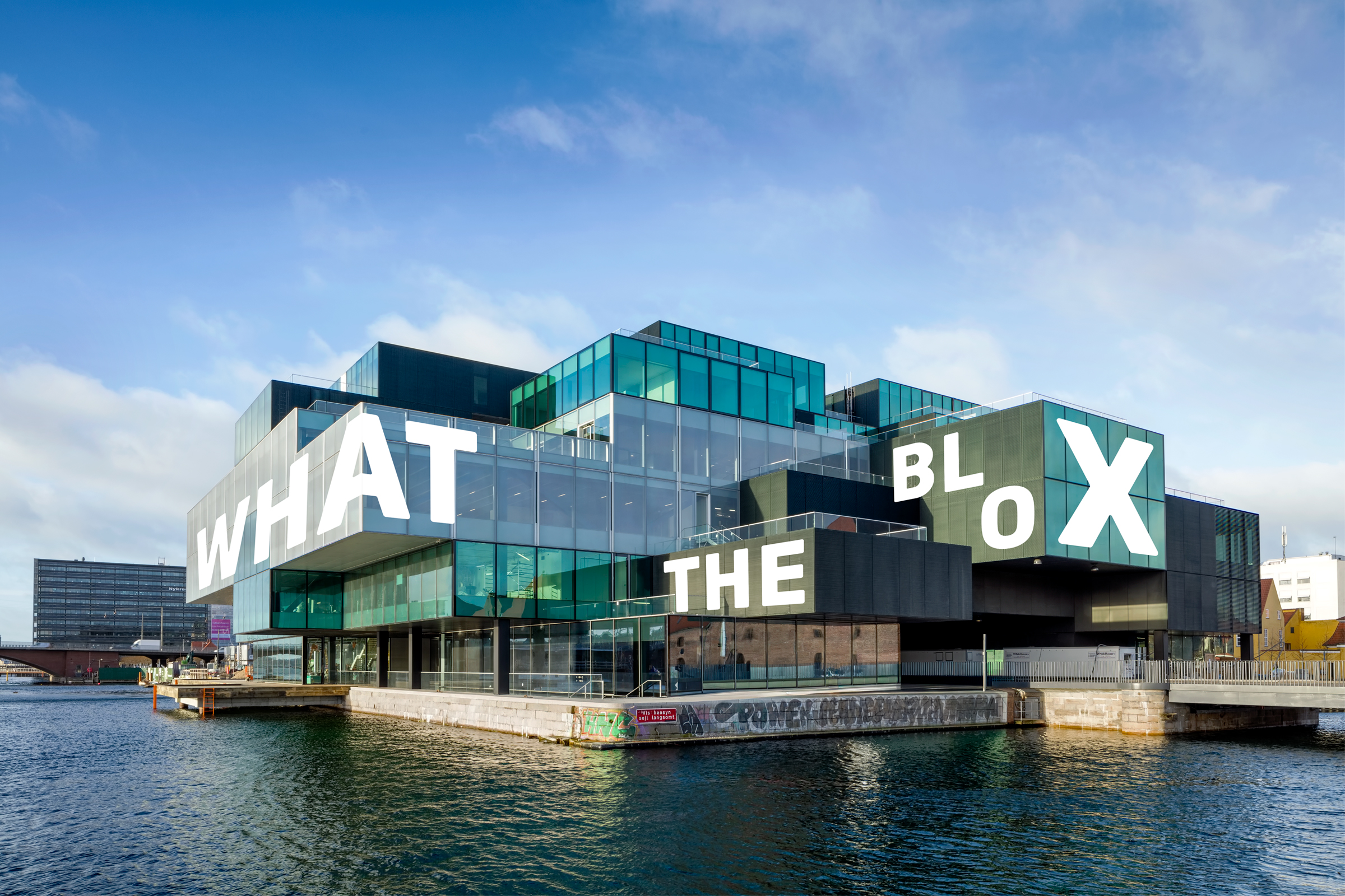 View of the BLOX building and Frederiksholms Kanal in Copenhagen for ServiceNow partner Adeno.