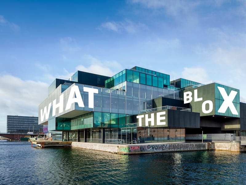 View of the BLOX building and Frederiksholms Kanal in Copenhagen for ServiceNow partner Adeno.