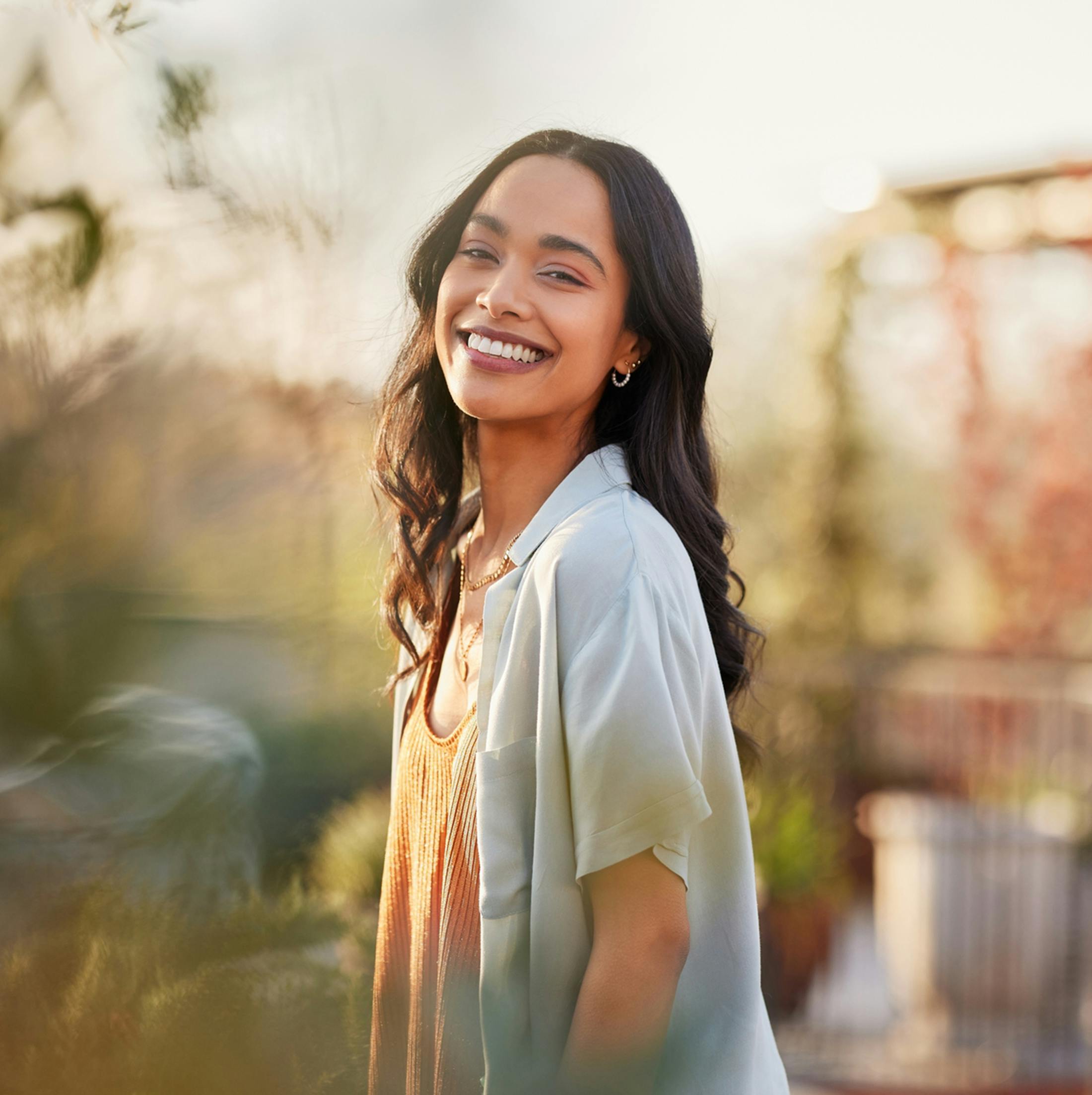 woman smiling