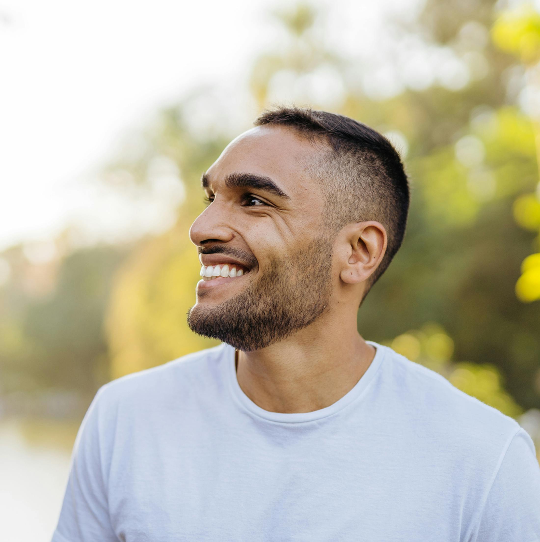 Man smiling