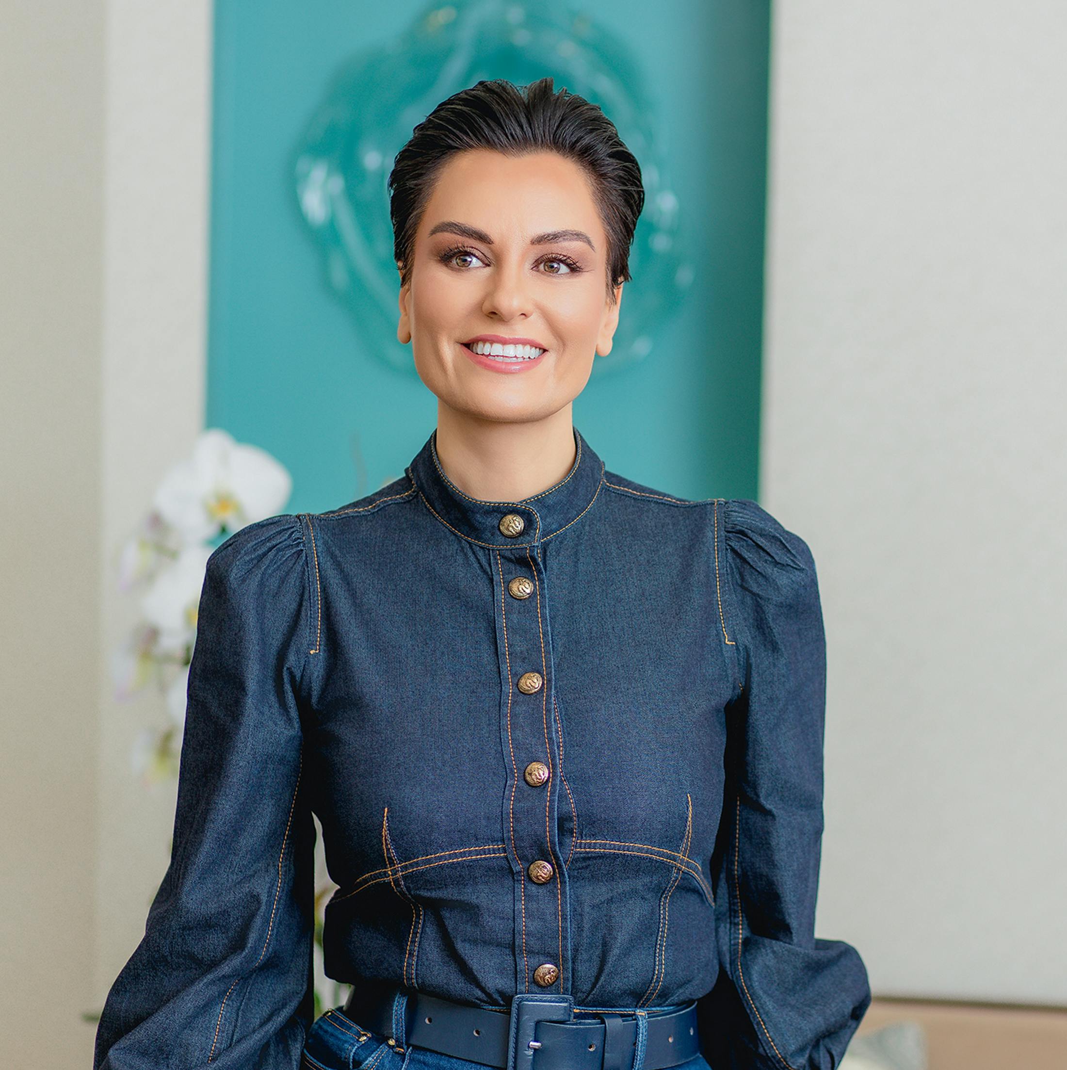 Women smiling