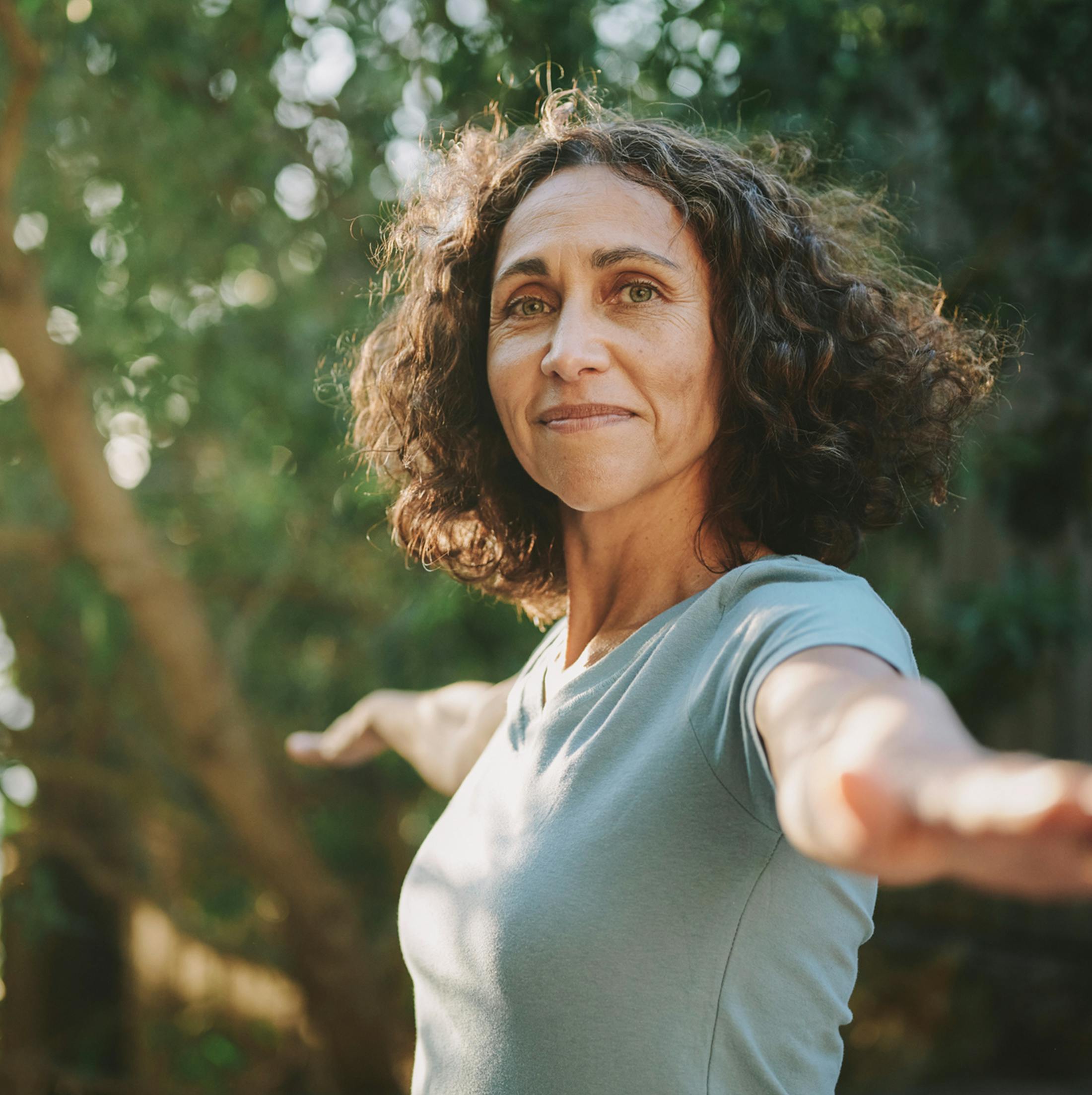 Women in yoga pose