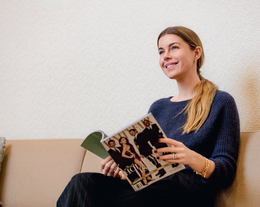 woman smiling