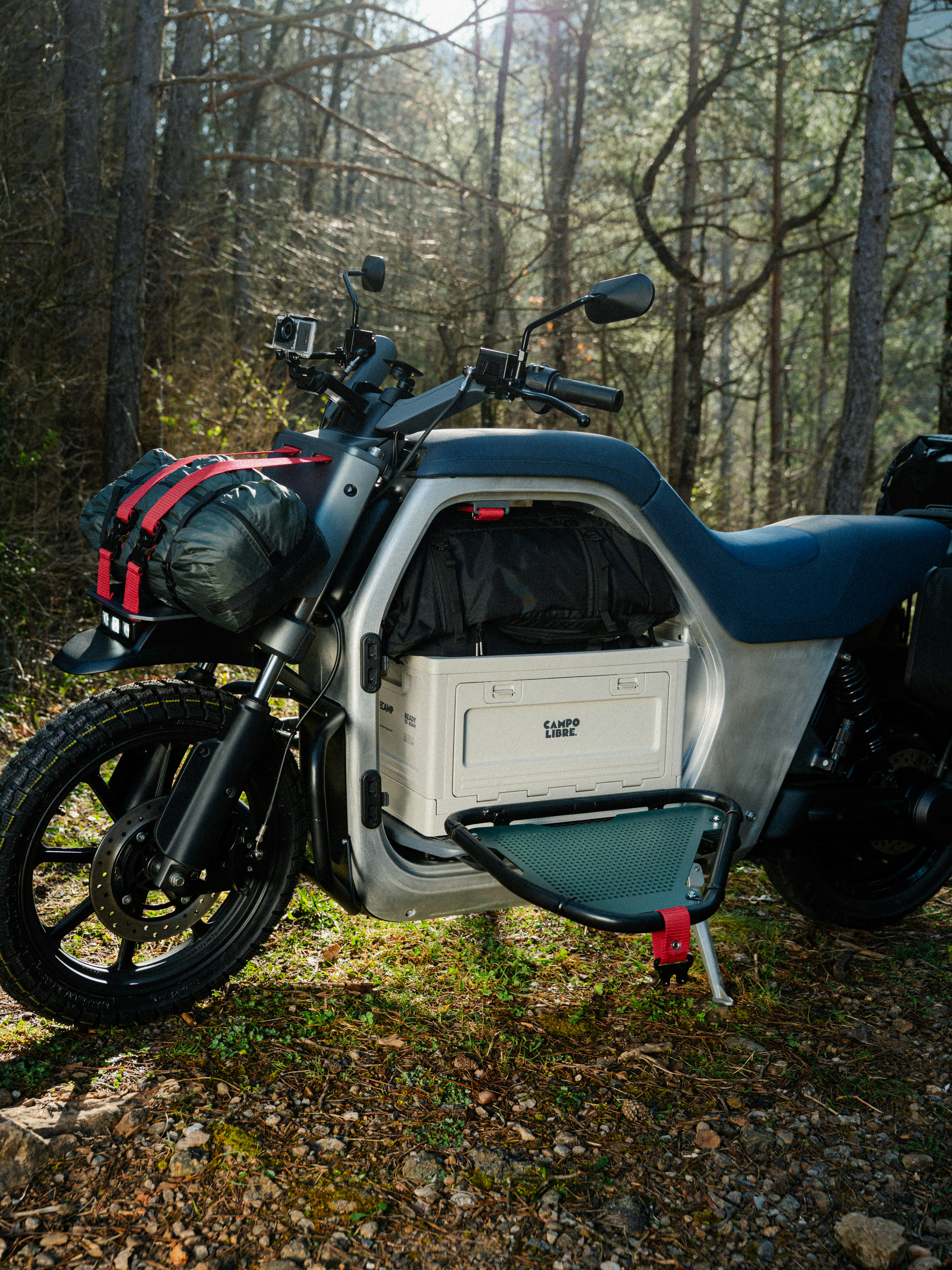 bike on the mountains full of cargo