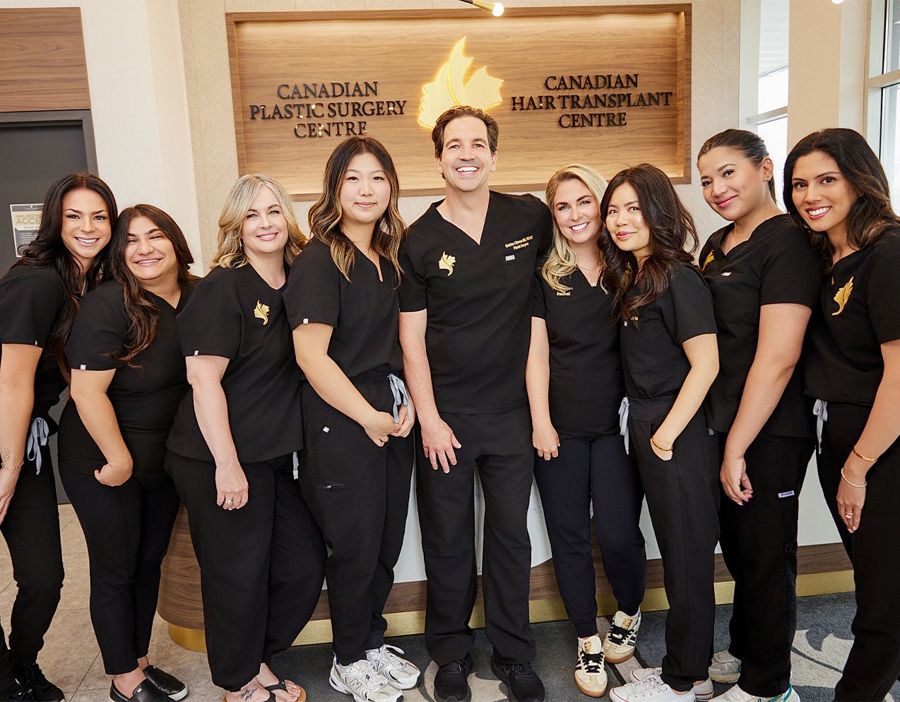 A group of doctors smiling