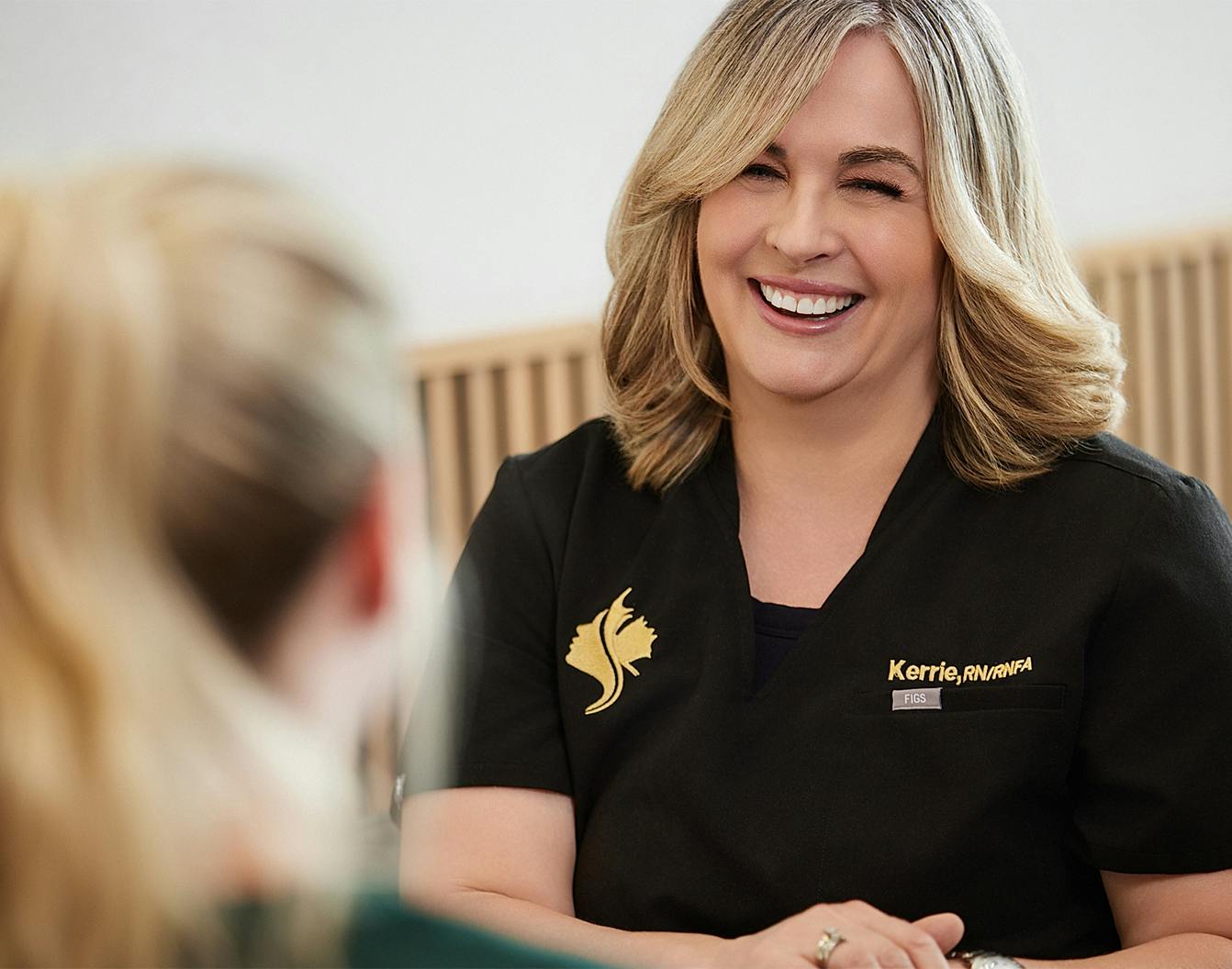doctor smiling at a patient