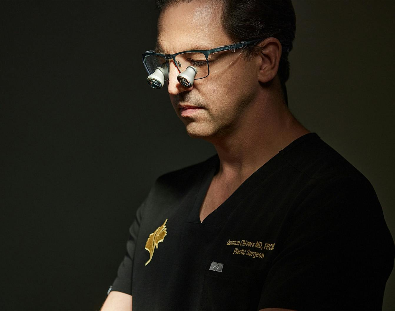 Doctor with glasses on