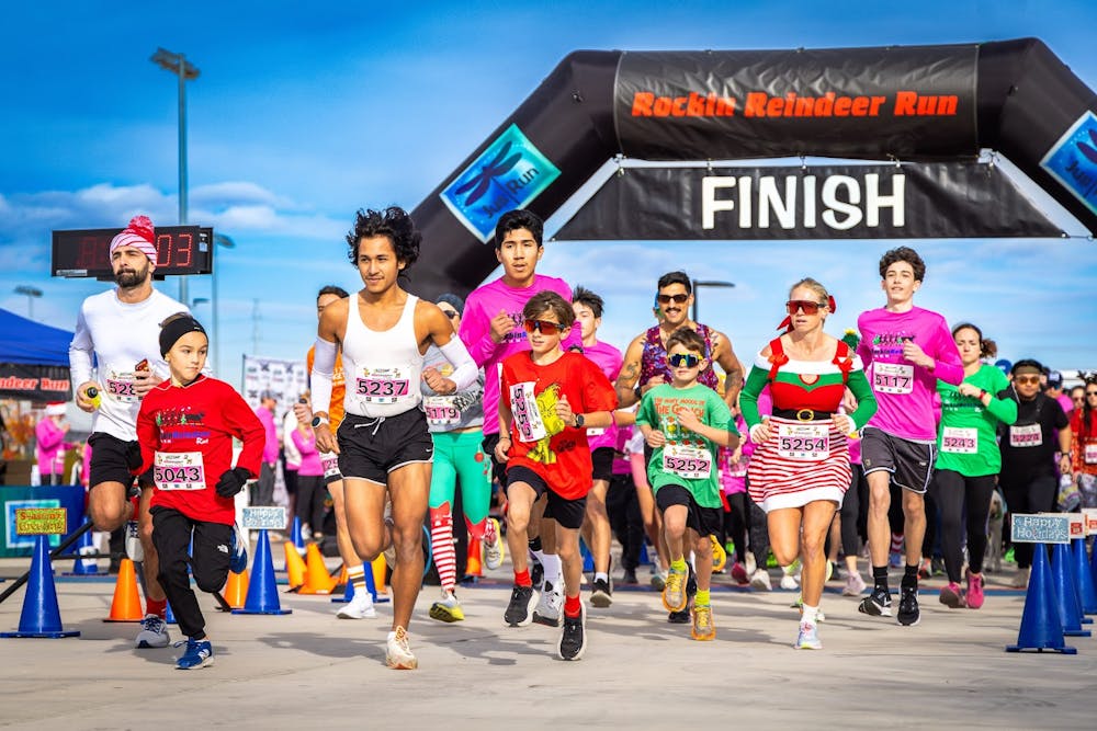 Runners starting the Reindeer Race