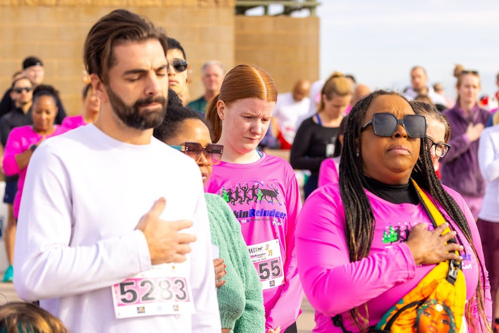 Runners gathered at the Rockin' Reindeer Race