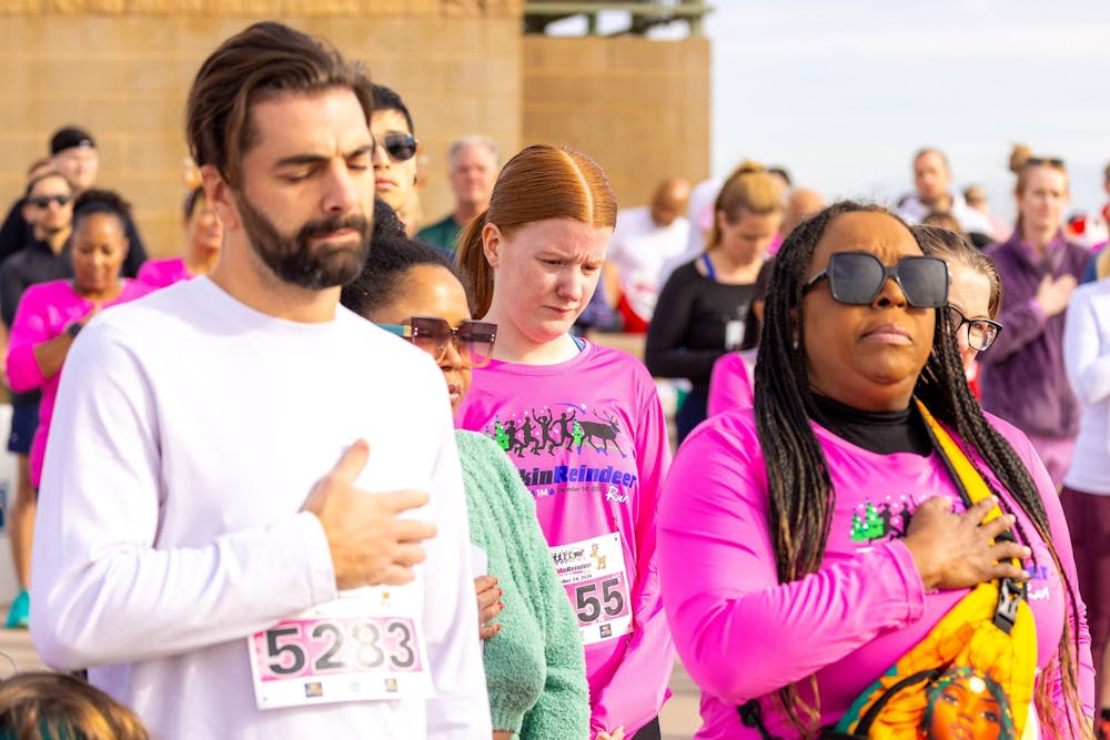 Runners gathered at the Rockin' Reindeer Race