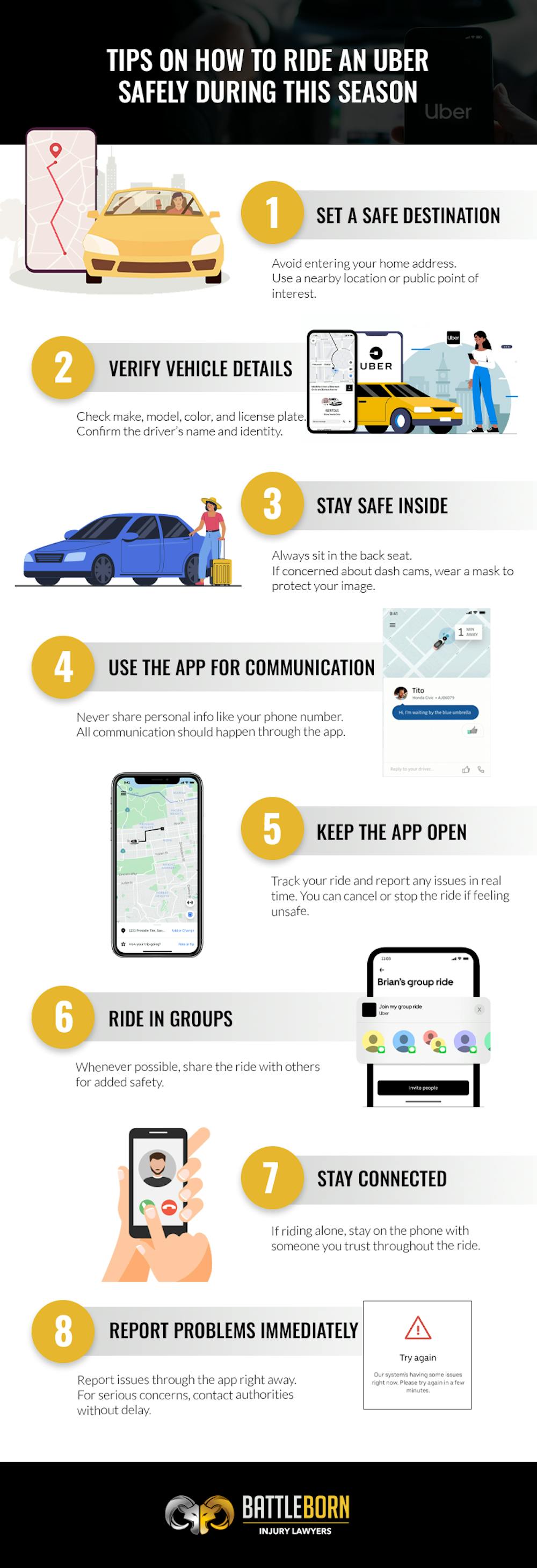Tips on how to ride an Uber safely during this season