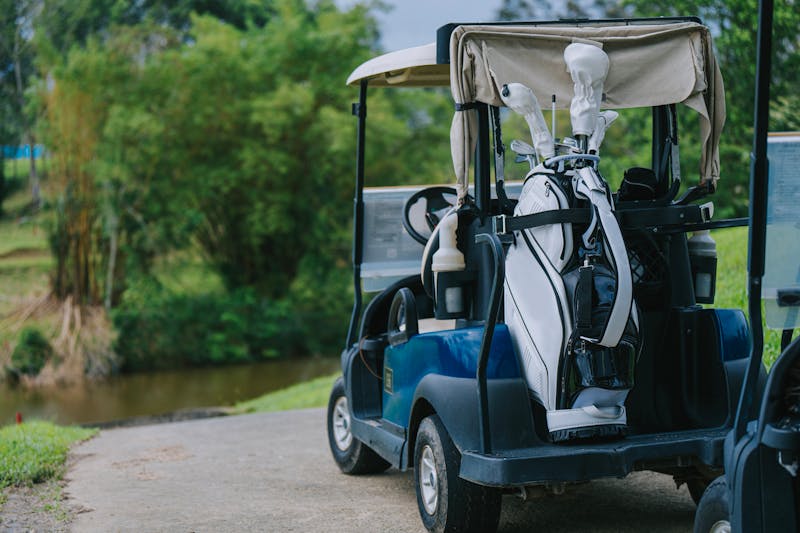 golf crat on a golf course