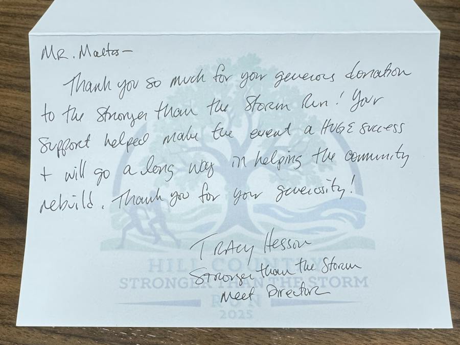 Thank you letter