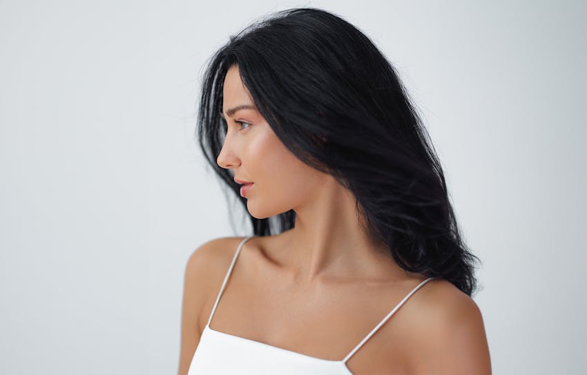 woman facing and looking to the side