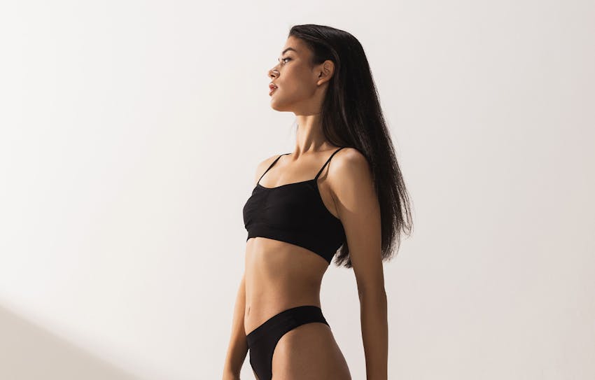 woman facing the side