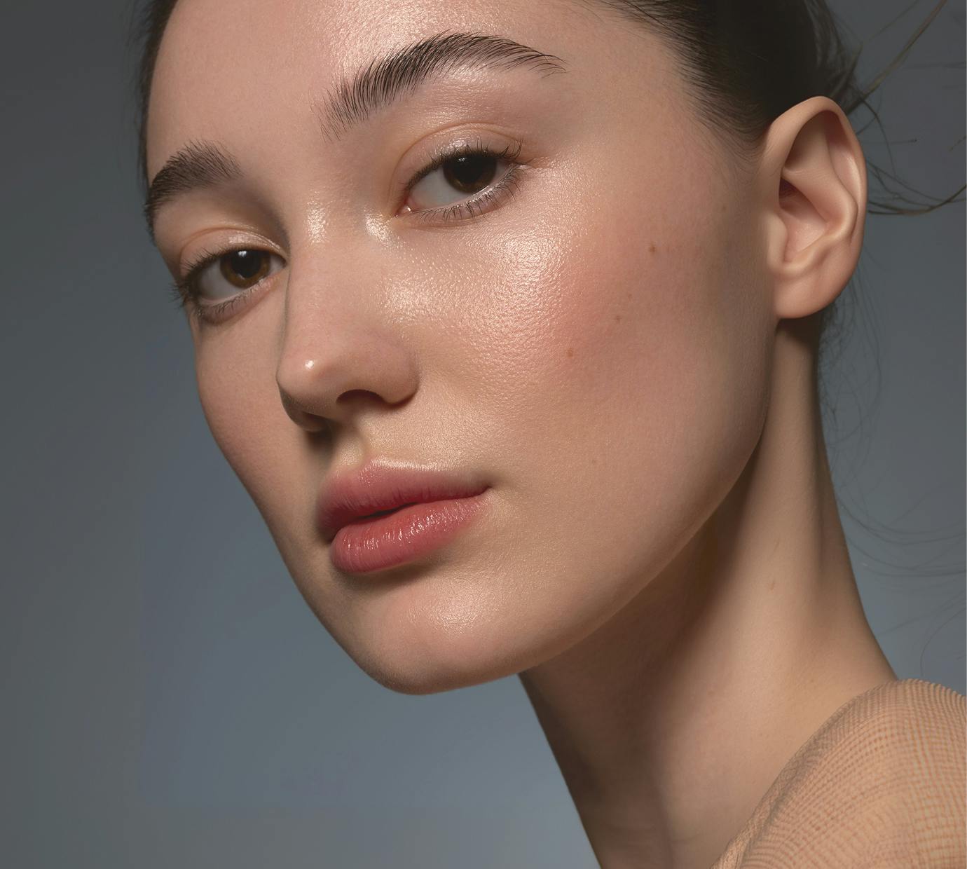 woman with clear skin