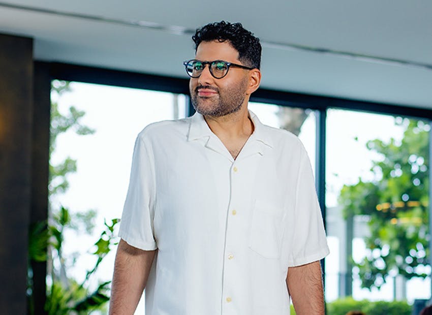 man in a white shirt