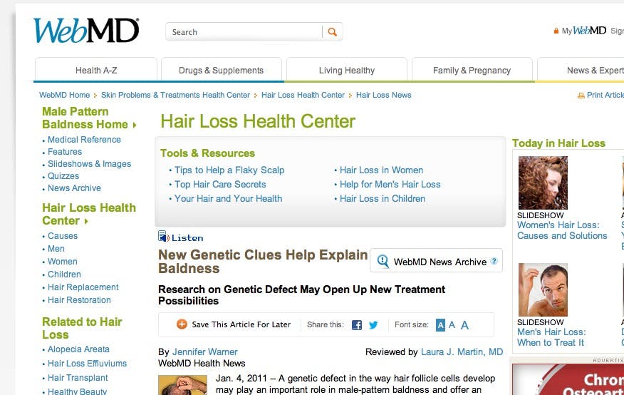 New Genetic Clues Help Explain Baldness