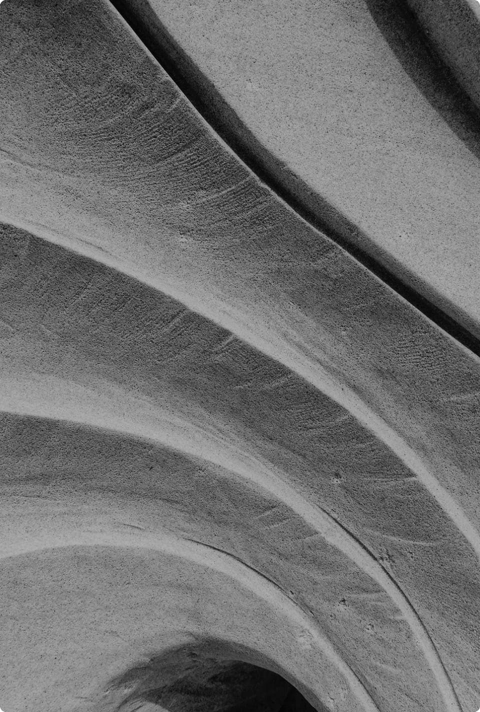 Stylish curved stone