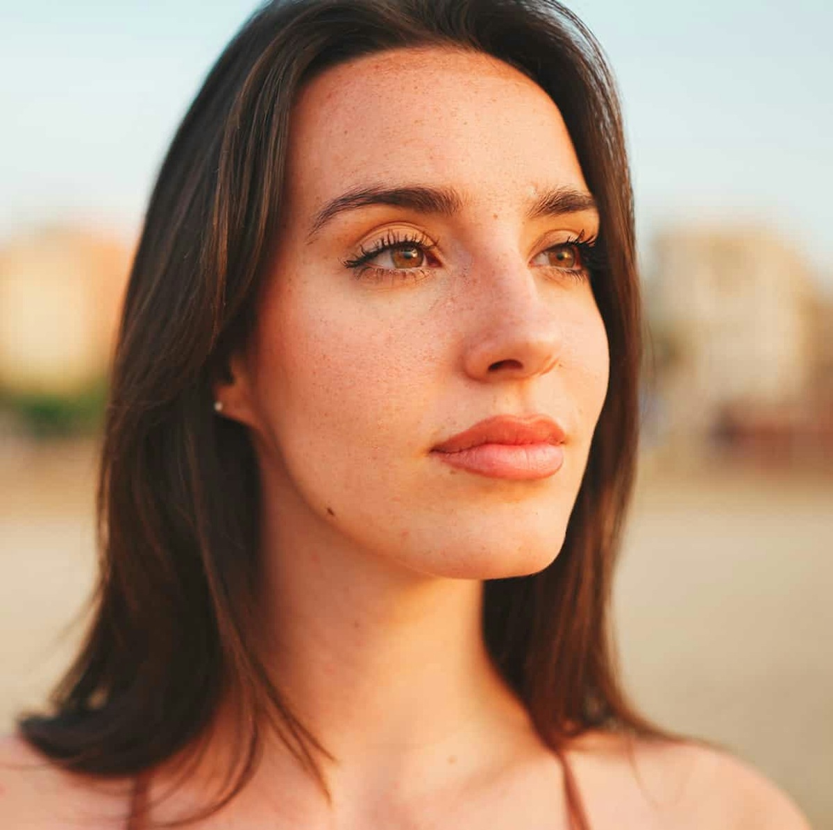 woman with long dark hair