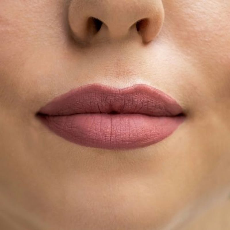 woman wearing lipstick