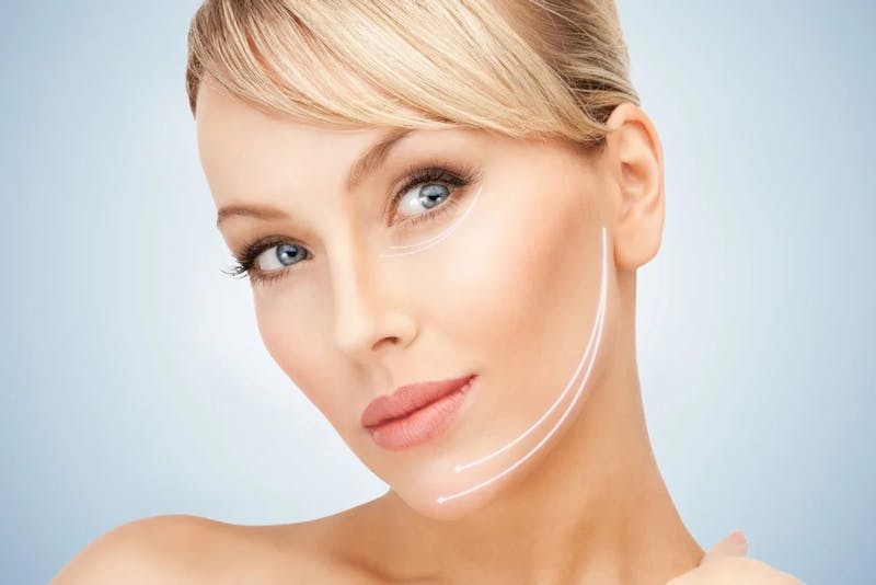 woman's chin graphic