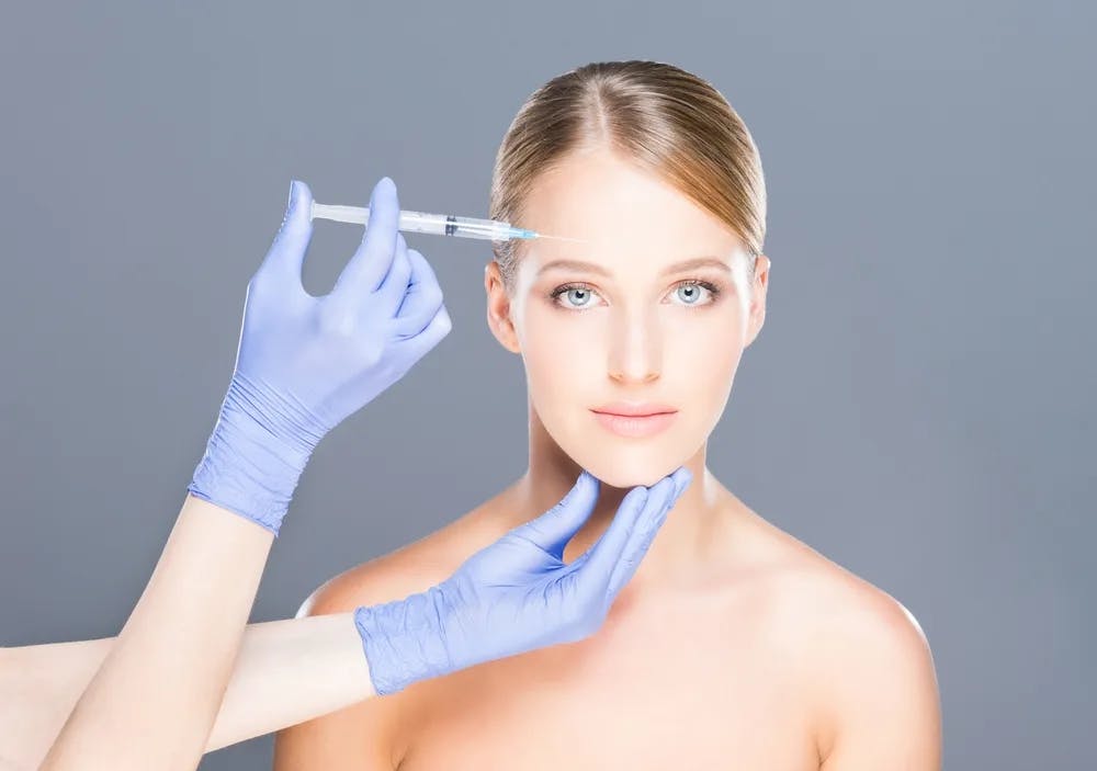 woman getting botox