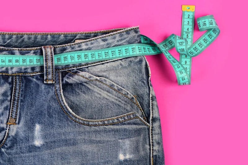 jeans and tape measure