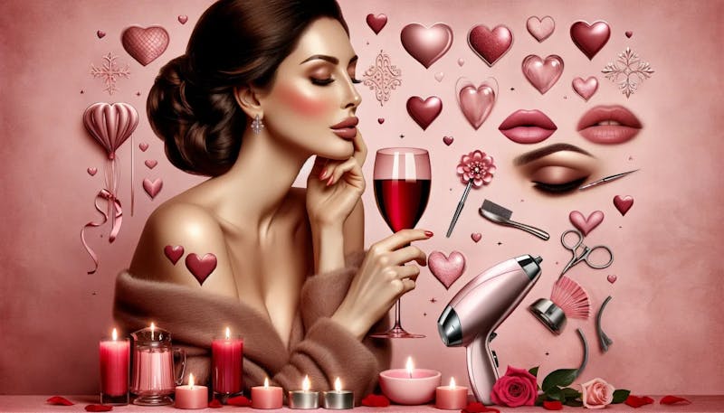 woman with treatments graphic