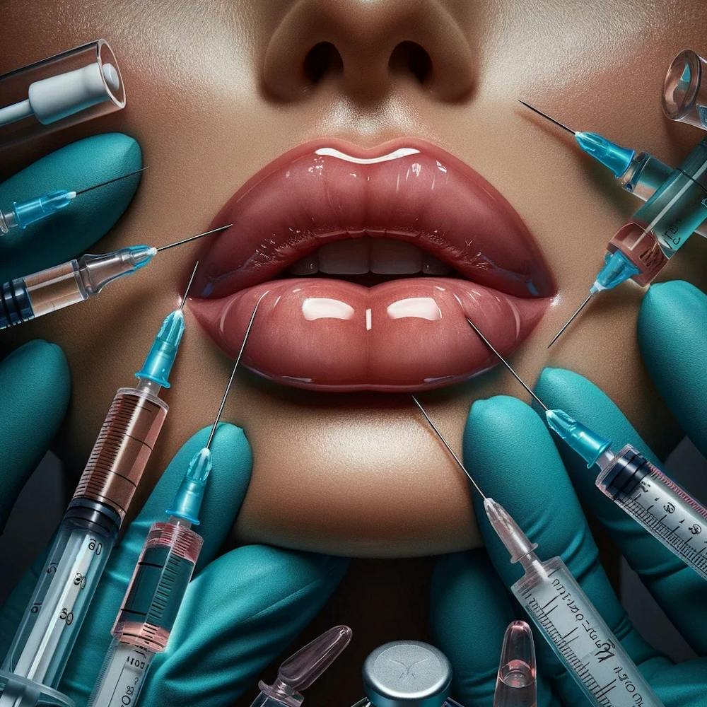 woman getting injections graphic