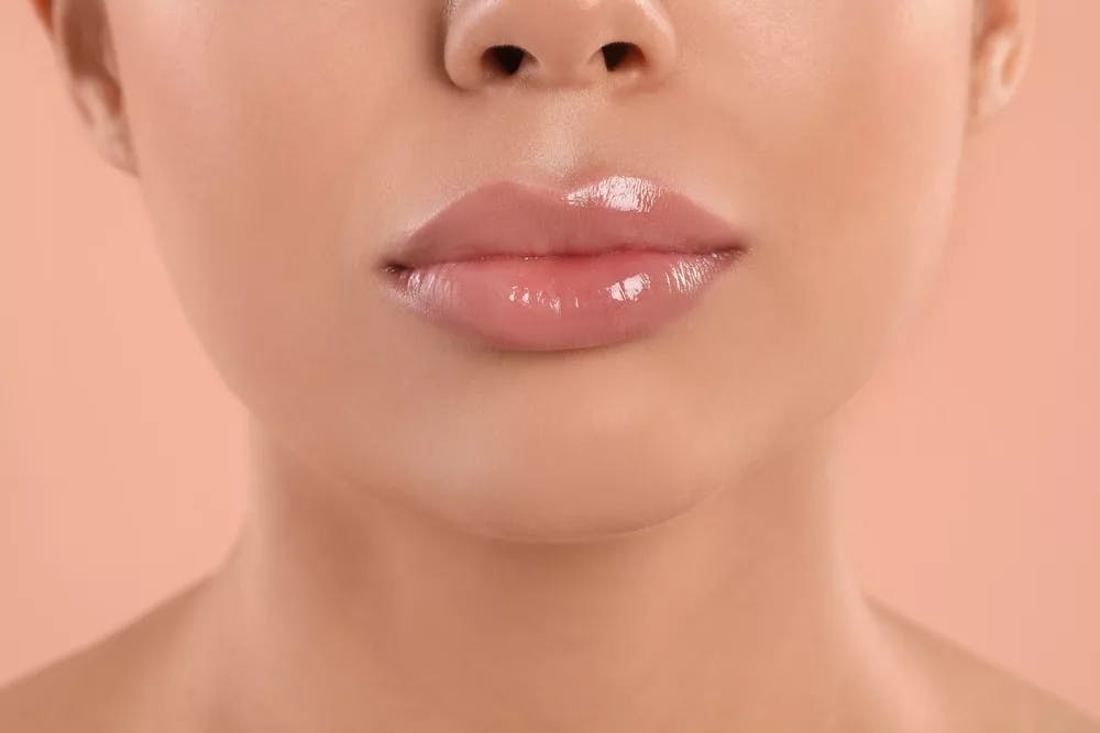 person with full lips