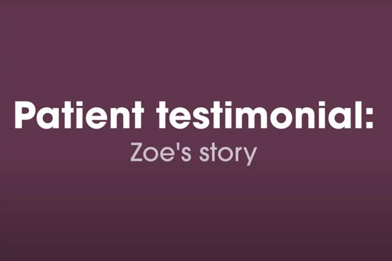 Patient Testimonial: Zoey's Story graphic