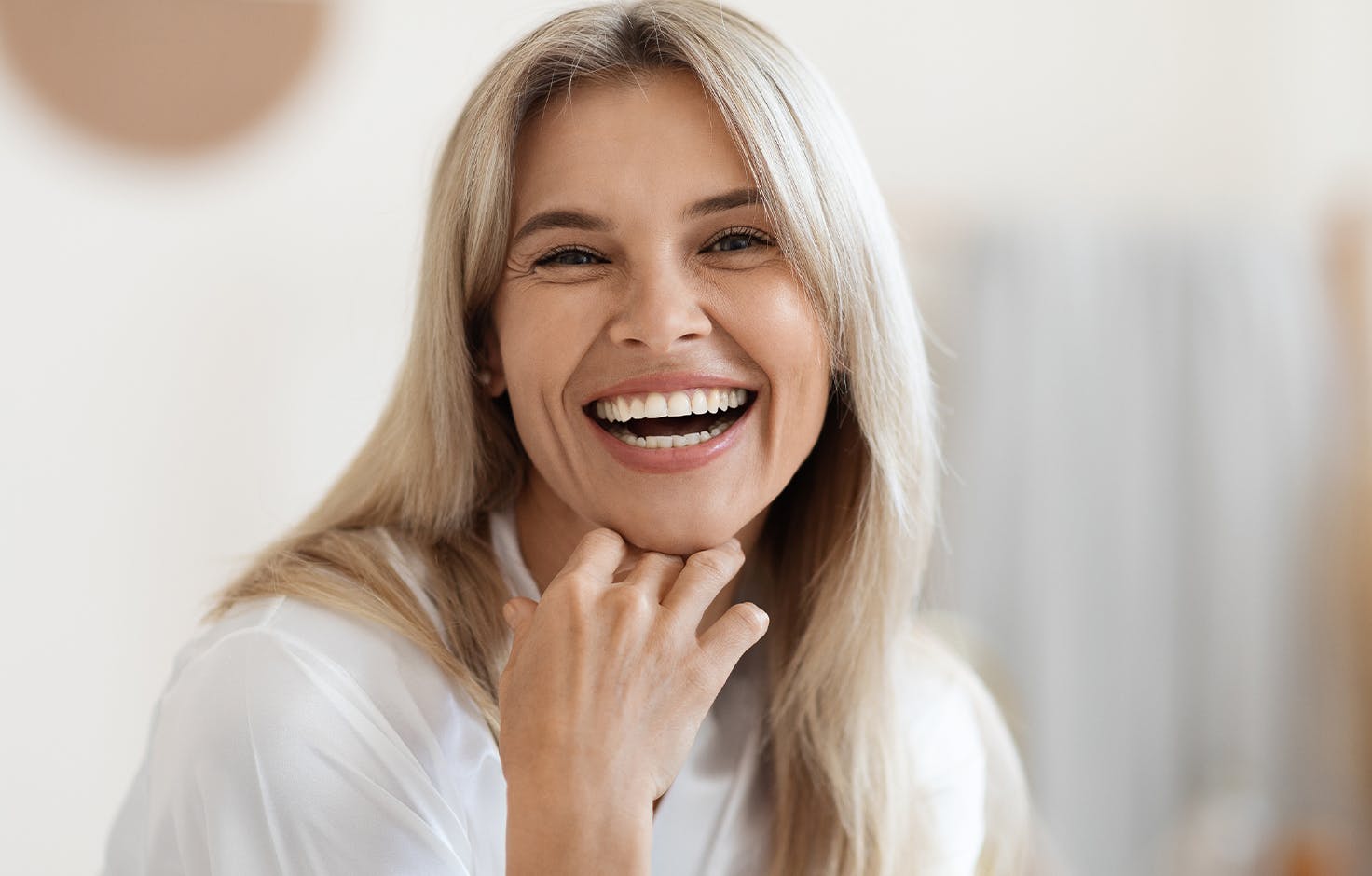 woman smiling