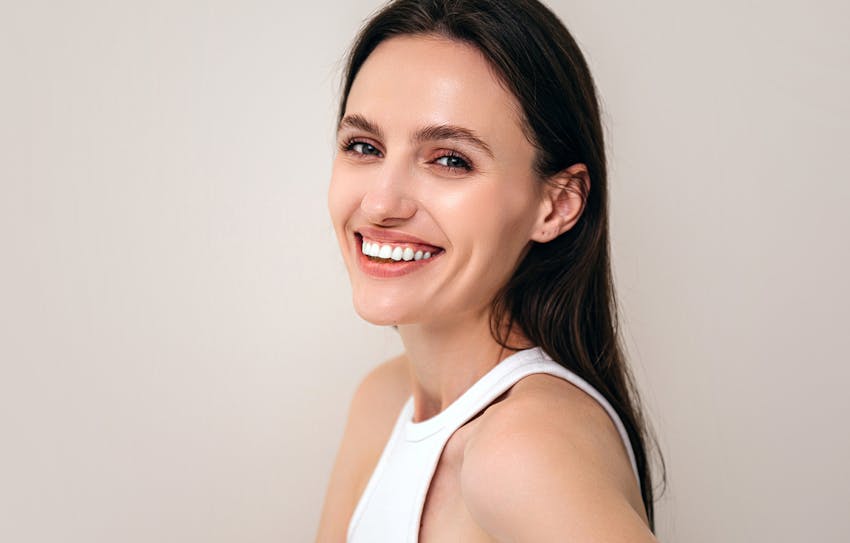 Woman smiling