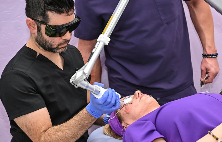 Doctor preforming a procedure