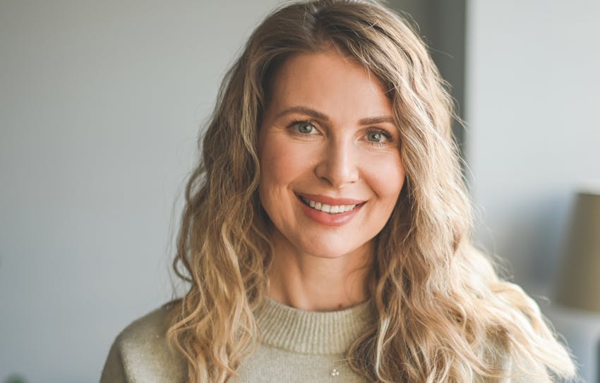 Woman smiling