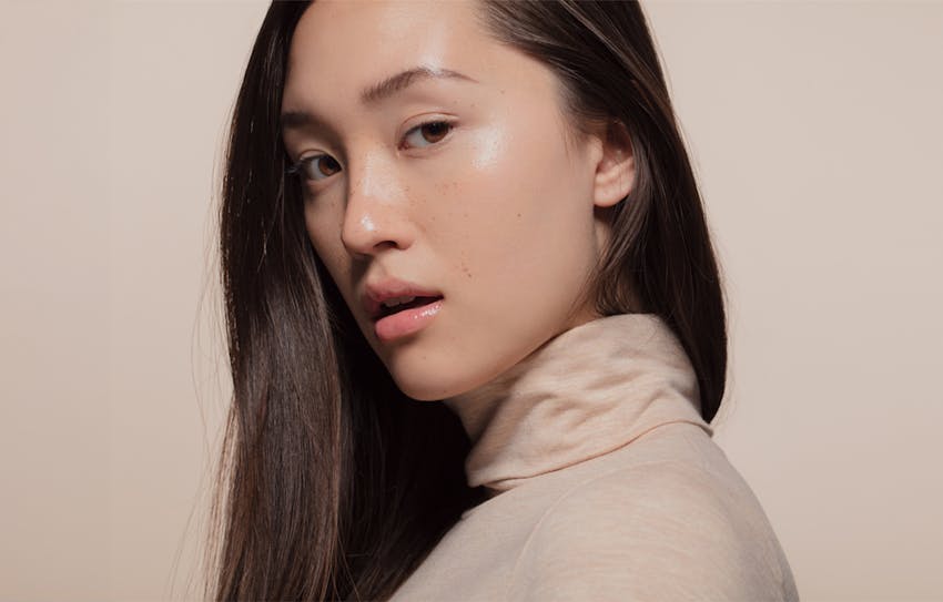 Asian women posing