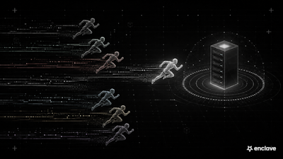 Seven AI agents race toward an isolated server.