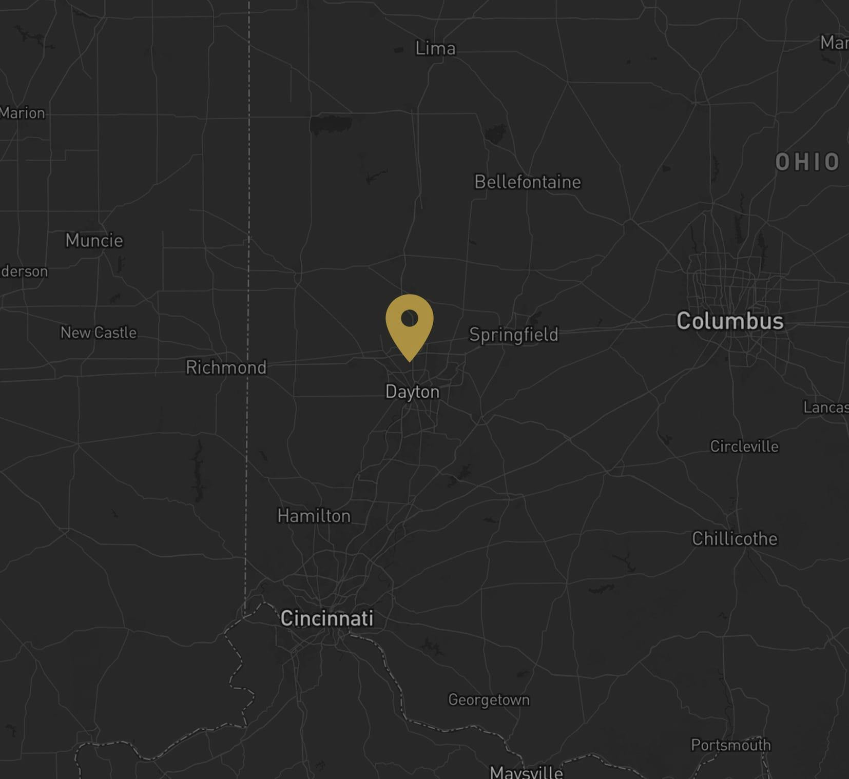 Dayton on a map