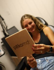 woman smiling