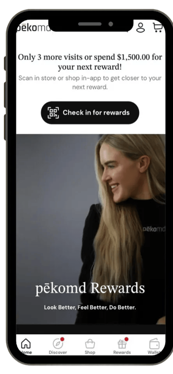pēkomd rewards app on cell phone