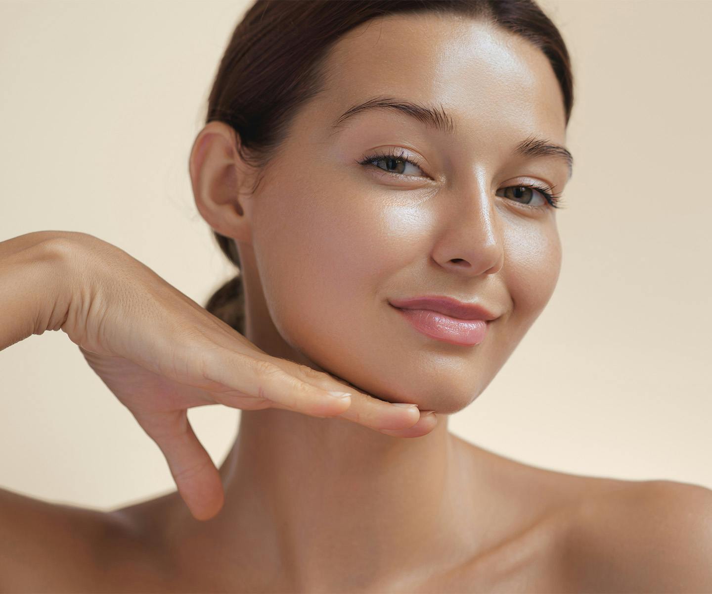 woman with clear skin