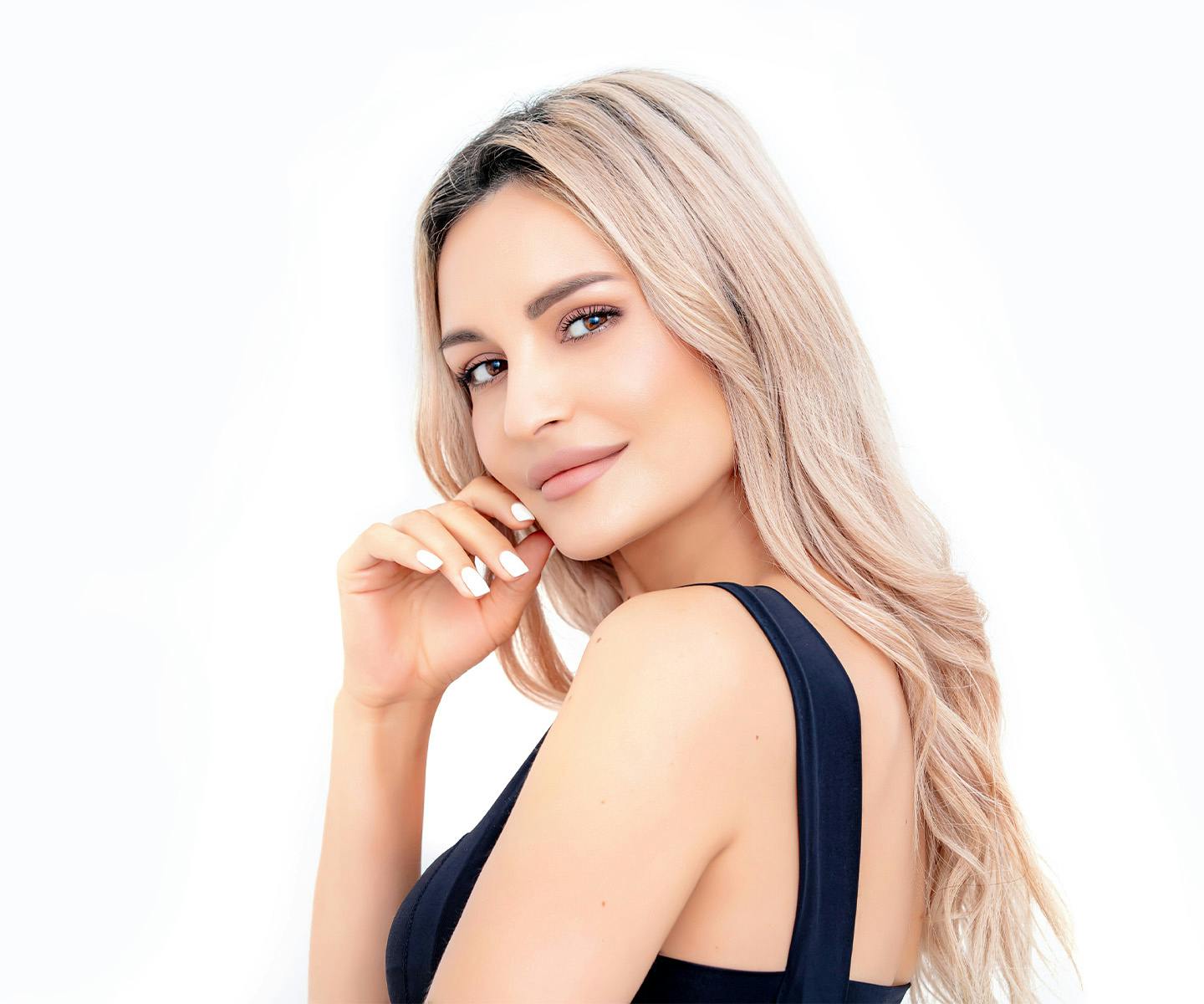 woman with long hair