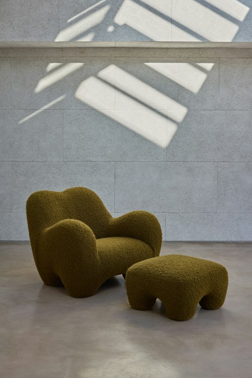 Gummy footstool by Faye Toogood