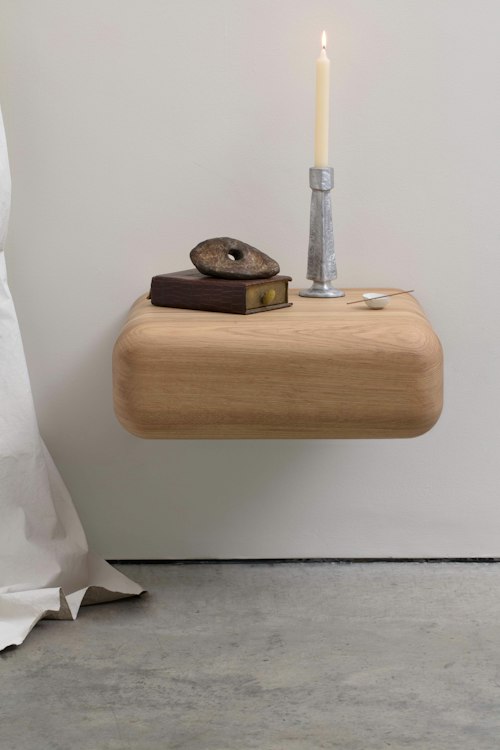 Roll cantilever nightstand by Faye Toogood