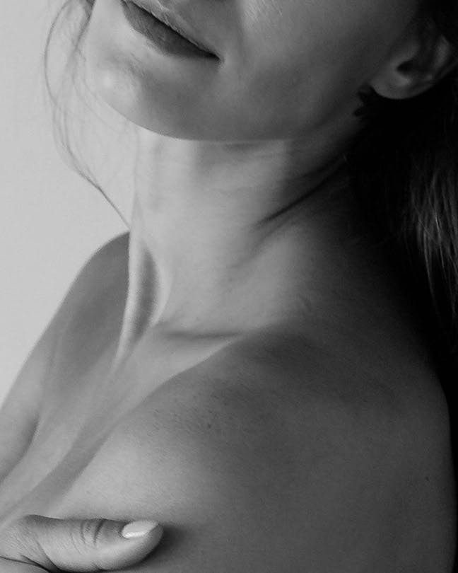 black and white woman