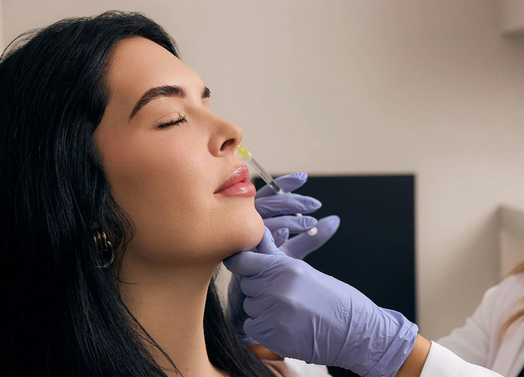 Woman during treatment