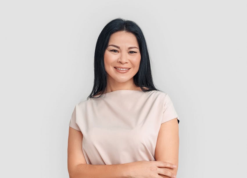 Woman smiling